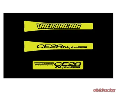 Volk Racing CE28N-Plus M-Spec 3pc Yellow Sticker Set - WCE28NPMSTKYEL