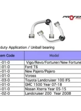 ProFender Suspension Tubular Upper Control Arm 1 Inch-3 Inch Lift Vigo/Revo/Fortuner/New Fortuner                                     - UCA01-01-0 - Image 3