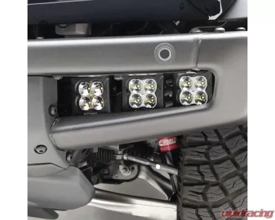 ZROADZ Black Front Bumper OEM Fog LED Kit w/6 3" White LED POD Lights Ford Bronco 2021-2025 - Z325401-KIT