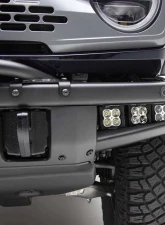 ZROADZ Black Front Bumper OEM Fog LED Kit w/2 3" Amber & 4 3" White LED POD Lights Ford Bronco 2021-2025                                     - Z325401-KITAW - Image 4