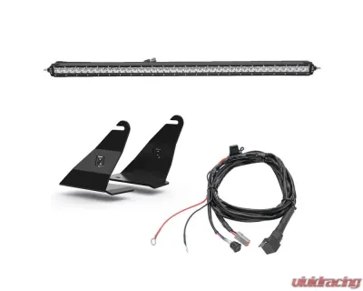 ZROADZ Black Front Roof Rack LED Bracket w/40" LED Straight Single Row Slim Light Bar Ford Bronco 2021-2025 - Z335401-KIT