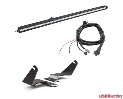 ZROADZ Black Front Roof Rack LED Kit w/50" LED Straight Single Row Slim Light Bar Ford Bronco 2021-2025 - Z335411-KIT