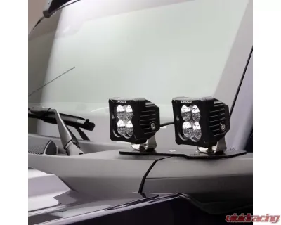 ZROADZ Black Lower A Pillar LED Bracket for 4 3" LED Pod Lights Ford Bronco 2021-2025 - Z365401-BK4