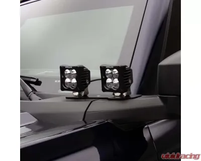 ZROADZ Black Lower A Pillar LED Bracket for 4 3" LED Pod Lights Ford Bronco 2021-2025 - Z365401-BK4