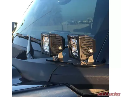 ZROADZ Black Lower A Pillar LED Bracket for 4 3" LED Pod Lights Ford Bronco 2021-2025 - Z365401-BK4