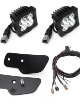 ZROADZ Black Lower A Pillar LED Kit w/2 3" White LED Pod Lights Ford Bronco 2021-2025                                     - Z365401-KIT2 - Image 6