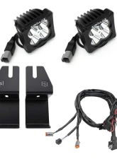 ZROADZ Black Under Rear Bumper LED Kit w/2 3" White LED Pod Lights Ford Bronco 2021-2025                                     - Z385401-KIT - Image 6