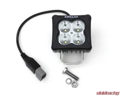ZROADZ Black Under Rear Bumper LED Kit w/2 3" White LED Pod Lights Ford Bronco 2021-2025 - Z385401-KIT