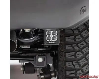 ZROADZ Black Under Rear Bumper LED Kit w/2 3" Amber LED Pod Lights Ford Bronco 2021-2025 - Z385401-KITA