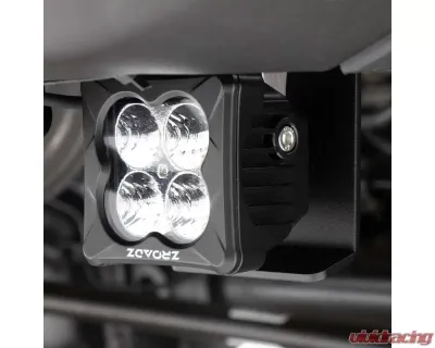 ZROADZ Black Under Rear Bumper LED Kit w/2 3" Amber LED Pod Lights Ford Bronco 2021-2025 - Z385401-KITA