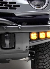 ZROADZ Black Front Bumper OEM Fog LED Kit w/6 3" Amber LED POD Lights Ford Bronco 2021-2025                                     - Z325401-KITA - Image 12