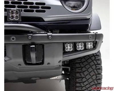 ZROADZ Black Front Bumper OEM Fog LED Kit w/6 3" Amber LED POD Lights Ford Bronco 2021-2025 - Z325401-KITA