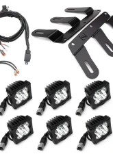 ZROADZ Black Front Bumper OEM Fog LED Kit w/6 3" Amber LED POD Lights Ford Bronco 2021-2025                                     - Z325401-KITA - Image 7