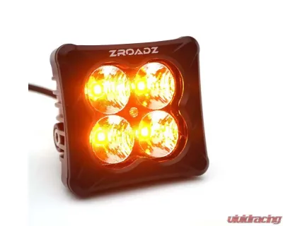 ZROADZ Black Front Bumper OEM Fog LED Kit w/6 3" Amber LED POD Lights Ford Bronco 2021-2025 - Z325401-KITA