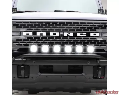 ZROADZ Black Front Bumper Top LED Kit w/6 3" LED Light Pods Ford Bronco 2021-2025 - Z325431-KIT