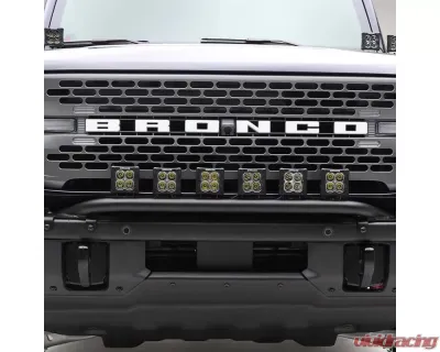 ZROADZ Black Front Bumper Top LED Kit w/6 3" LED Light Pods Ford Bronco 2021-2025 - Z325431-KIT
