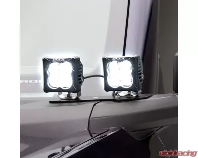 ZROADZ Black Lower A Pillar LED Kit w/4 3" White LED Pod Lights Ford Bronco 2021-2025 - Z365401-KIT4
