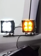 ZROADZ Black Lower A Pillar LED Kit w/2 3" White LED & 2 3" Amber LED Pod Lights Ford Bronco 2021-2025                                     - Z365401-KIT4AW - Image 16