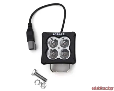 ZROADZ Black Lower A Pillar LED Kit w/2 3" White LED & 2 3" Amber LED Pod Lights Ford Bronco 2021-2025 - Z365401-KIT4AW