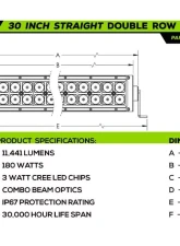 ZROADZ Front Bumper Top LED Kit Incl (1) 30 Inch LED Straight Double Row Light Bar Silverado 1500 2007-2013                                     - Z322051-Kit - Image 5