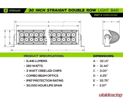 ZROADZ Front Bumper Top LED Kit Incl (1) 30 Inch LED Straight Double Row Light Bar Silverado 1500 2007-2013 - Z322051-Kit