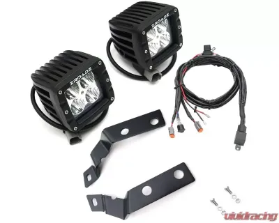 ZROADZ Hood Hinge LED Kit  Incl. (2) 3 Inch LED Pod Lights Silverado Sierra 1500 2007-2013 - Z362051-Kit2