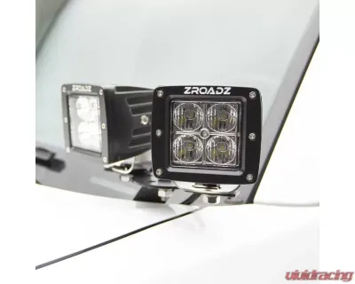 ZROADZ Hood Hinge LED Kit  Incl. (4) 3 Inch LED Pod Lights Chevrolet Silverado 1500 2007-2013 - Z362051-Kit4
