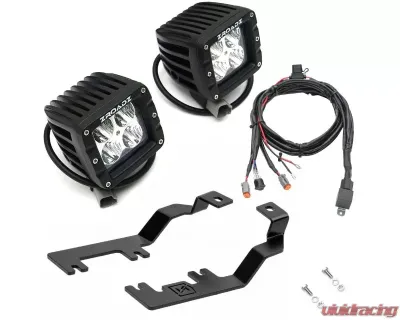 ZROADZ Hood Hinge LED Kit  Incl. (2) 3 Inch LED Pod Lights Silverado Sierra 1500 2014-2018 - Z362081-Kit2