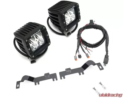 ZROADZ Hood Hinge LED Kit  Incl. (2) 3 Inch LED Pod Lights Chevrolet Silverado 1500 2019+ - Z362181-KIT2