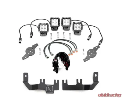 ZROADZ Hood Hinge LED Kit Incl. (4) 3 Inch LED Pod Lights Chevrolet Colorado 2015-2020 - Z362671-Kit4