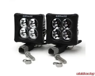 ZROADZ LED Light Pod Set G2 Series Amber Flood Beam 2 Piece  3 Inch - Z30BC12W-D3A-2