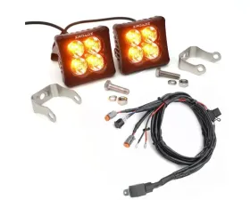 ZROADZ LED Light Pod Kit 3Inch G2 Series Amber Flood Beam 2 Piece Kit w/ Wiring Harness