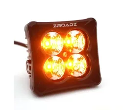 ZROADZ LED Light Pod G2 Series Amber Flood Beam 1 Piece 3 Inch
