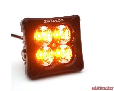 ZROADZ LED Light Pod G2 Series Amber Flood Beam 1 Piece 3 Inch - Z30BC12W-D3A