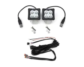 ZROADZ LED Light Pod Kit 3Inch G2 Series Bright White Flood Beam 2 Piece w/ Wiring Harness