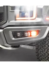 ZROADZ Front Bumper OEM Fog Amber LED Kit w/ 2Pcs 3 Inch Amber LED Pod Lights Ford F-150 Raptor 2017-2020                                     - Z325672-KIT - Image 17