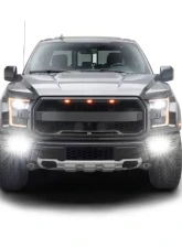 ZROADZ Front Bumper OEM Fog Amber LED Kit w/ 2Pcs 3 Inch Amber LED Pod Lights Ford F-150 Raptor 2017-2020                                     - Z325672-KIT - Image 12