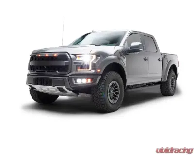 ZROADZ Front Bumper OEM Fog Amber LED Kit w/ 2Pcs 3 Inch Amber LED Pod Lights Ford F-150 Raptor 2017-2020 - Z325672-KIT