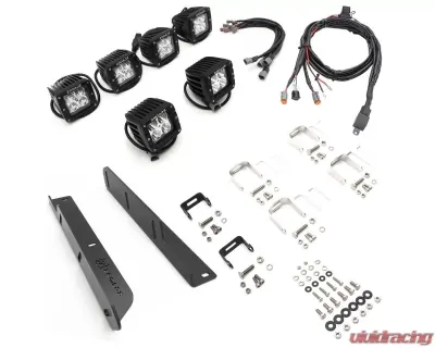 ZROADZ Front Bumper OEM Fog Amber LED Kit w/ 2Pcs 3 Inch Amber LED Pod Lights Ford F-150 Raptor 2017-2020 - Z325672-KIT