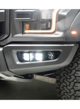 ZROADZ Front Bumper OEM Fog Amber LED Kit w/ 2Pcs 3 Inch Amber LED Pod Lights Ford F-150 Raptor 2017-2020                                     - Z325672-KIT - Image 4