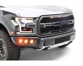 ZROADZ Front Bumper OEM Fog Amber LED Kit w/ 6Pcs 3 Inch Amber LED Pod Lights Ford F-150 Raptor 2017-2020