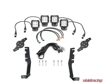 ZROADZ Hood Hinge LED Kit w/ 4Pcs 3 Inch LED Pod Lights Ram 1500 2019-2023 - Z364721-KIT4