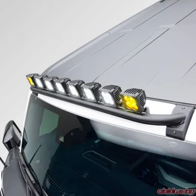ZROADZ Front Roof Multiple LED Pods Kit (White and Amber) Ford Bronco 2021-2025 - Z935401-KITAW
