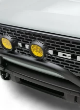 ZROADZ Prerunner Baja Series Front Bumper Bars - LED Kit (Standard Hoop) LED Kit (4" Round Amber LED Pod Lights) Ford Bronco 2021-2025                                     - Z325441-KITA - Image 2