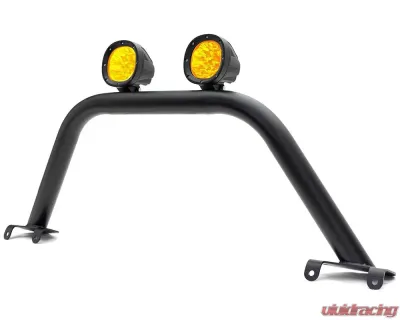 ZROADZ Prerunner Baja Series Front Bumper Bars - LED Kit (Standard Hoop) LED Kit (4" Round Amber LED Pod Lights) Ford Bronco 2021-2025 - Z325441-KITA