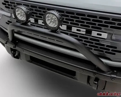 ZROADZ Prerunner Baja Series Front Bumper Bars - LED Kit (Standard Hoop) (4" Round White LED Pod Lights) Ford Bronco 2021-2025 - Z325441-KIT
