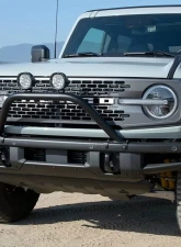 ZROADZ Prerunner Baja Series Front Bumper Bars - LED Kit (Standard Hoop) (4" Round White LED Pod Lights) Ford Bronco 2021-2025                                     - Z325441-KIT - Image 7