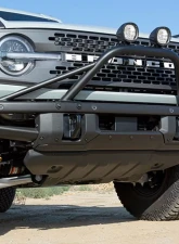 ZROADZ Prerunner Baja Series Front Bumper Bars - LED Kit (Mid-Length Hoop) LED Kit (4" Round Amber LED Pod Lights) Ford Bronco 2021-2025                                     - Z325451-KITA - Image 7