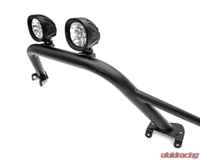 ZROADZ Prerunner Baja Series Front Bumper Bars - LED Kit (Mid-Length Hoop) LED Kit (4" Round White LED Pod Lights) Ford Bronco 2021-2025 - Z325451-KIT