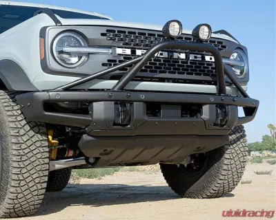 ZROADZ Prerunner Baja Series Front Bumper Bars - LED Kit (Mid-Length Hoop) LED Kit (4" Round White LED Pod Lights) Ford Bronco 2021-2025 - Z325451-KIT